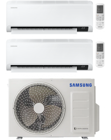 Climatizzatore Condizionatore Samsung Cebu Dual Split 9000+9000 btu R-32 U.E. 4.0 Kw Wi-Fi A++A+